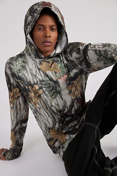 Dark Seas Bimini Hooded Long Sleeve Shirt In Camo, Men's At Urban Outfitters