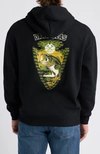 Dark Seas Camp Arrowhead Graphic Hoodie In Black