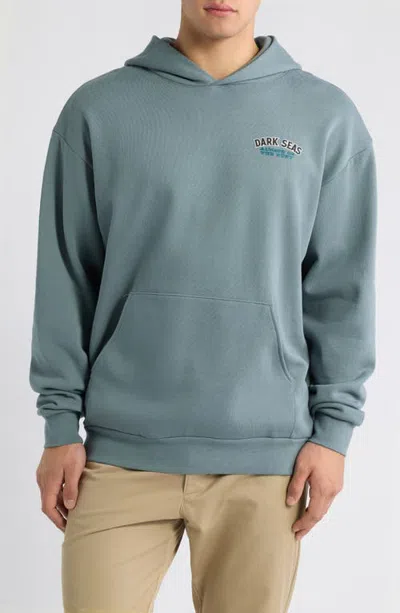 Dark Seas Camp Arrowhead Graphic Hoodie In Blue Magic