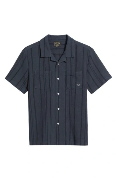 Dark Seas Castillo Cotton Dobby Camp Shirt In Gray