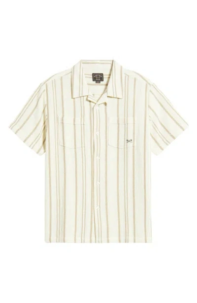 Dark Seas Castillo Cotton Dobby Camp Shirt In White