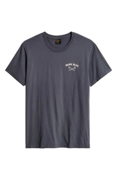 Dark Seas Cathedral Cotton Graphic T-shirt In Blue
