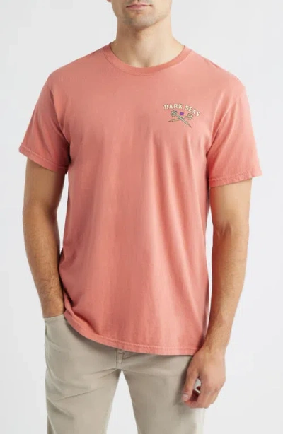 Dark Seas Cathedral Cotton Graphic T-shirt In Pink