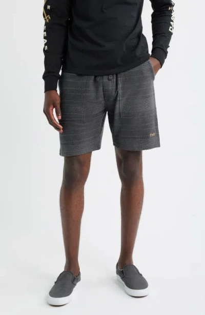 Dark Seas Cyrus Stripe French Terry Drawstring Shorts In Gray