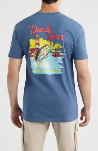 Dark Seas East Coast Water Logo Graphic T-shirt In Blue