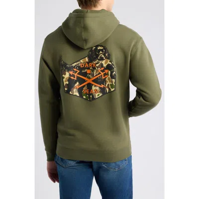 Dark Seas Faithful Friend Graphic Hoodie In Army