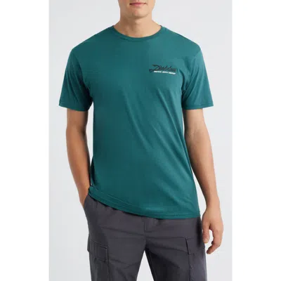 Dark Seas Fish Hook Cotton Graphic T-shirt In Blue