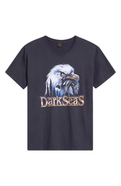 Dark Seas Freedom Call Cotton Graphic T-shirt In Blue