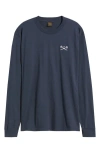 Dark Seas Go-to Embroidered Long Sleeve T-shirt In Blue