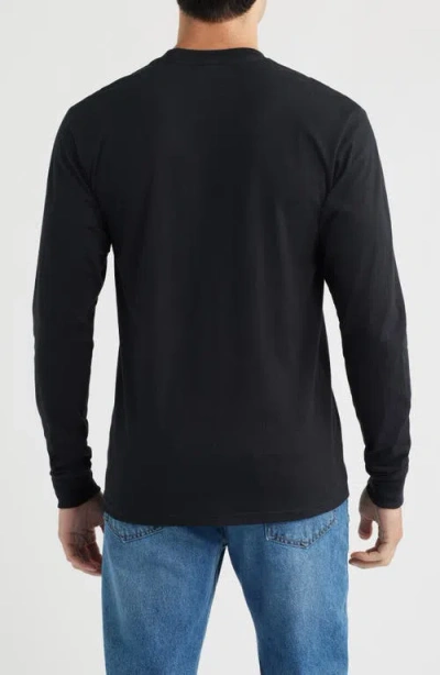 Dark Seas Go-to Embroidered Long Sleeve T-shirt In Black