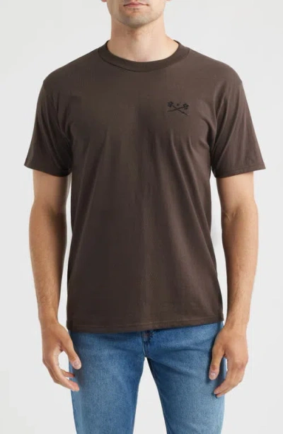 Dark Seas Go-to V2 Embroidered T-shirt In Brown