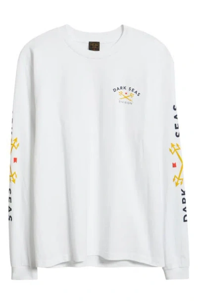 Dark Seas Headmaster V3 Long Sleeve Graphic T-shirt In White