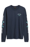 Dark Seas Headmaster V3 Long Sleeve Graphic T-shirt In Blue