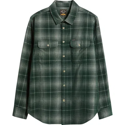 Dark Seas Lockhart Plaid Cotton Button Up Shirt In Green