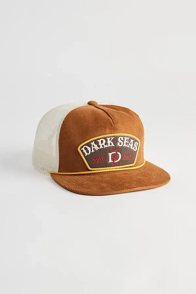 Dark Seas Lyon Corduroy Trucker Hat In Brown, Men's At Urban Outfitters
