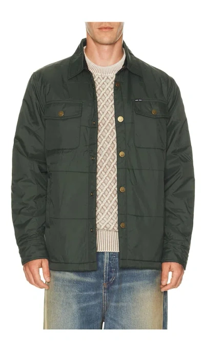Dark Seas Machinist Nylon Shirt Jacket In Green
