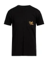 Dark Seas Man T-shirt Black Size L Cotton In Black