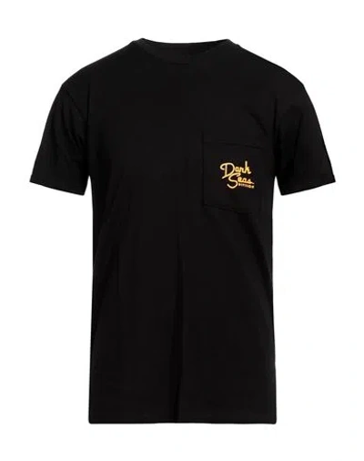 Dark Seas Man T-shirt Black Size L Cotton