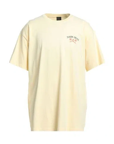 Dark Seas Man T-shirt Light Yellow Size Xl Cotton