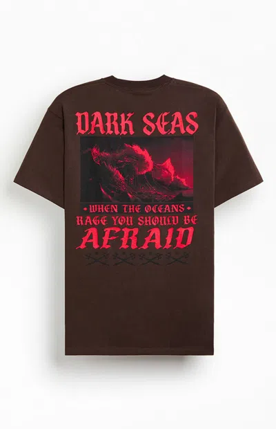 Dark Seas Men's Be Afraid T-shirt In Brown