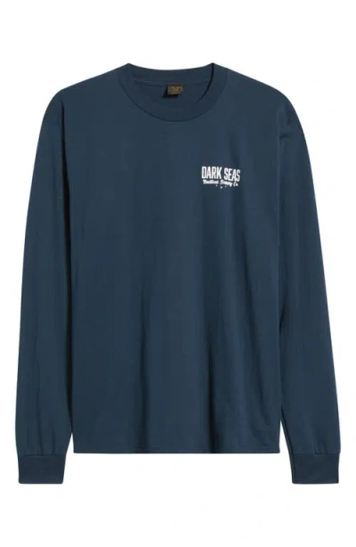 Dark Seas Nite Flyer Long Sleeve Graphic T-shirt In Blue