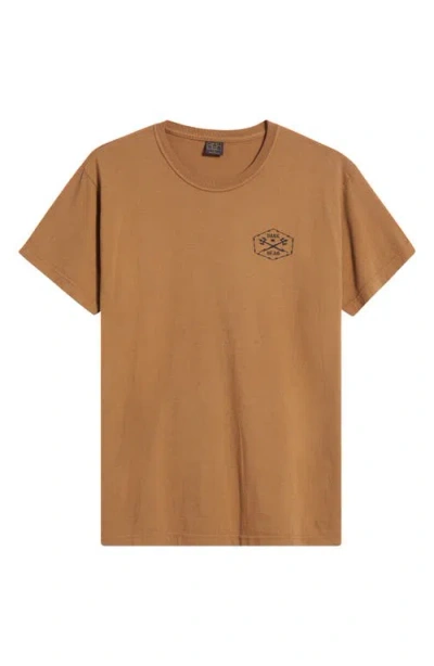 Dark Seas No Trespassing Cotton Graphic T-shirt In Brown