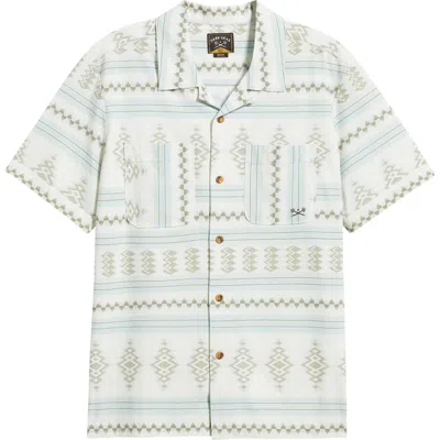 Dark Seas Palmetto Geo Pattern Cotton Camp Shirt In Multi