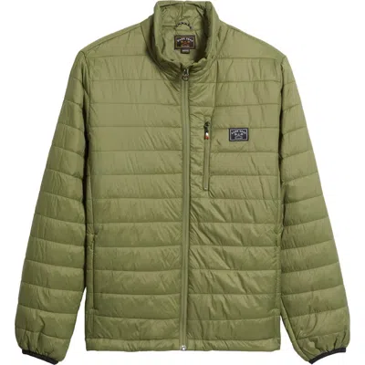 Dark Seas Robinson Quilted Polar Fleece Jacket In Green