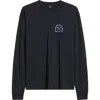 Dark Seas Rowboat Long Sleeve Graphic T-shirt In Black