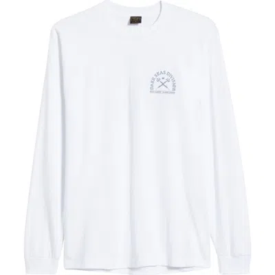 Dark Seas Rowboat Long Sleeve Graphic T-shirt In White