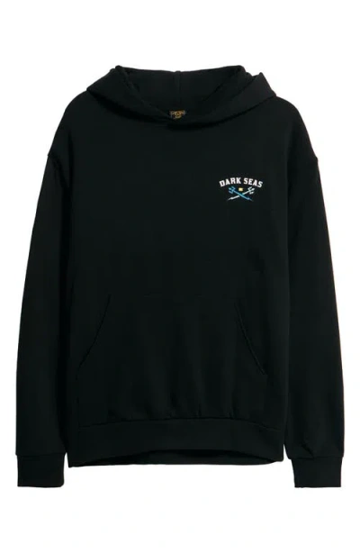 Dark Seas Sailor's Sun Oversize Cotton Blend Hoodie In Black