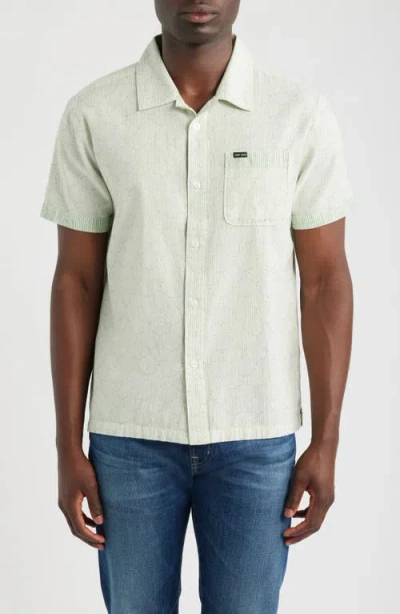 Dark Seas Scales Woven Camp Shirt In White