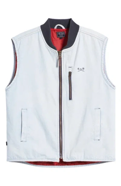 Dark Seas Seamus Canvas Zip-up Vest In White