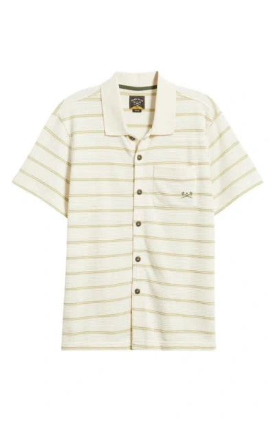 Dark Seas Shayne Short Sleeve Cotton Knit Button-up Shirt In Pattern