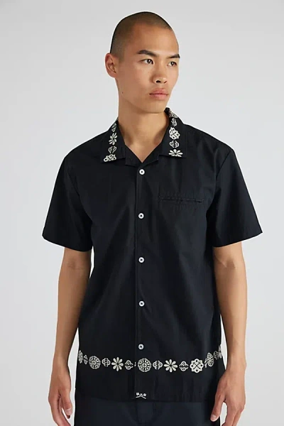 Dark Seas Shipmaster Short Sleeve Shirt Top In Black, Men's At Urban Outfitters