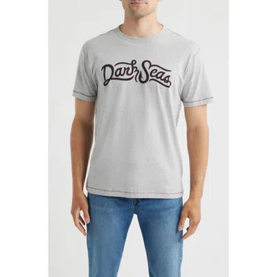 Dark Seas Symmetry Blind Stitch Graphic T-shirt In Gray
