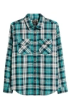 Dark Seas Tanglewood Plaid Flannel Button-up Shirt In Multi