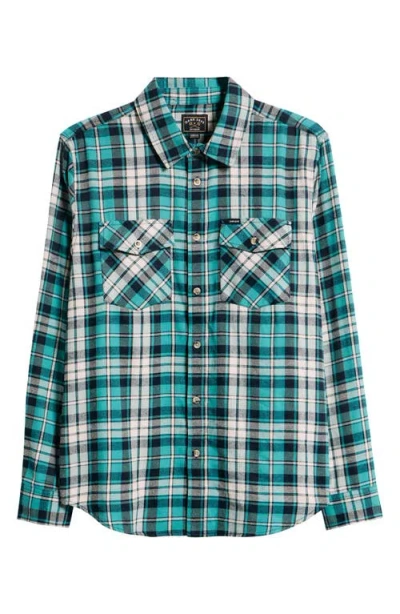 Dark Seas Tanglewood Plaid Flannel Button-up Shirt In Multi