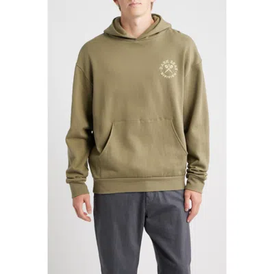 Dark Seas Thorn Bush Oversize Cotton Blend Hoodie In Green