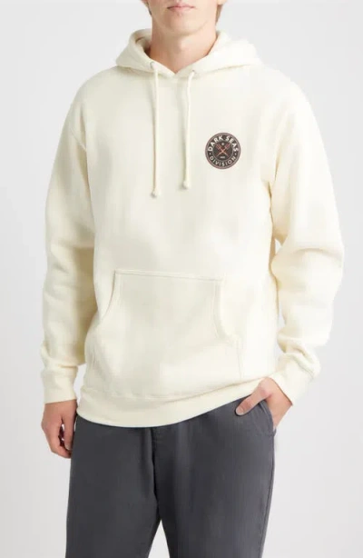 Dark Seas Time Teller Logo Graphic Fleece Hoodie In White