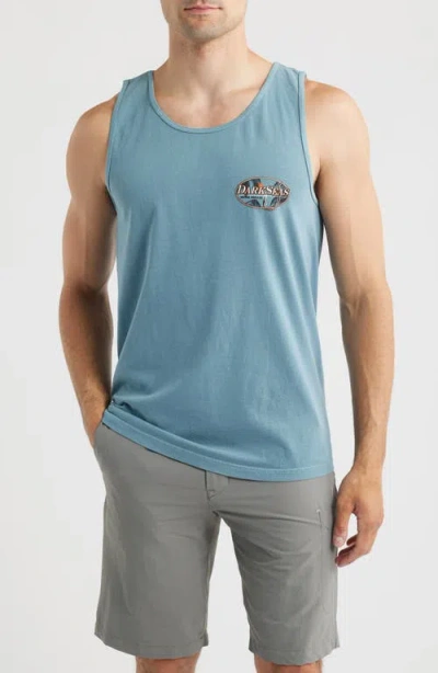 Dark Seas Tropical Night Cotton Graphic Tank In Blue