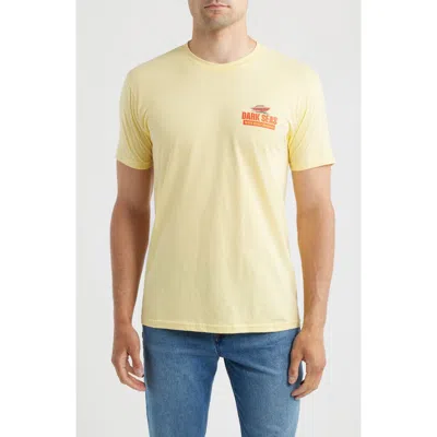 Dark Seas West Coast Water Decal Cotton Graphic T-shirt In Yellow