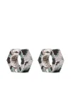 Darkai Camo Bolt Earrings In Silver