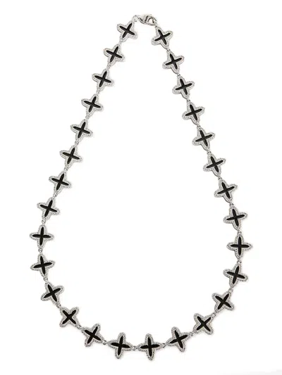 Darkai Clover Necklace In Black