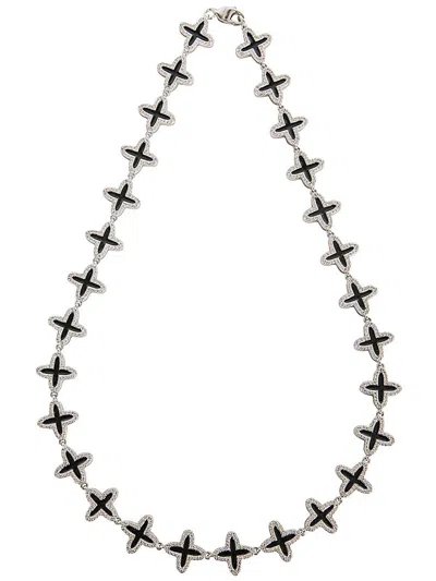 Darkai Clover Tennis Necklace Accessories In White