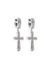 Darkai Cross-pendant Earrings In Silver