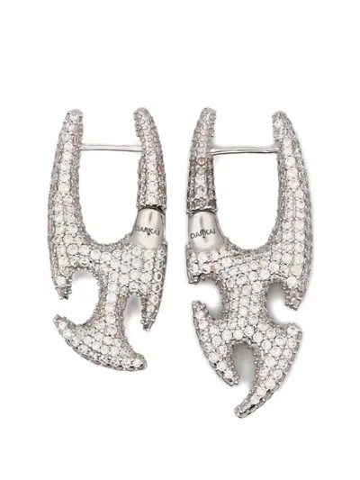 Darkai Crystal-embellished Drop Earrings In Silver