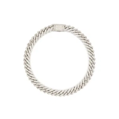 Darkai Cuban Embellished Choker Necklace In Metallic