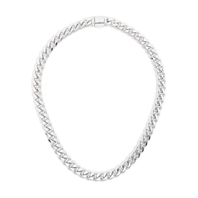 Darkai Curb Chain Necklace In Gray