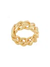 Darkai Gold Cuban Ring In Grey